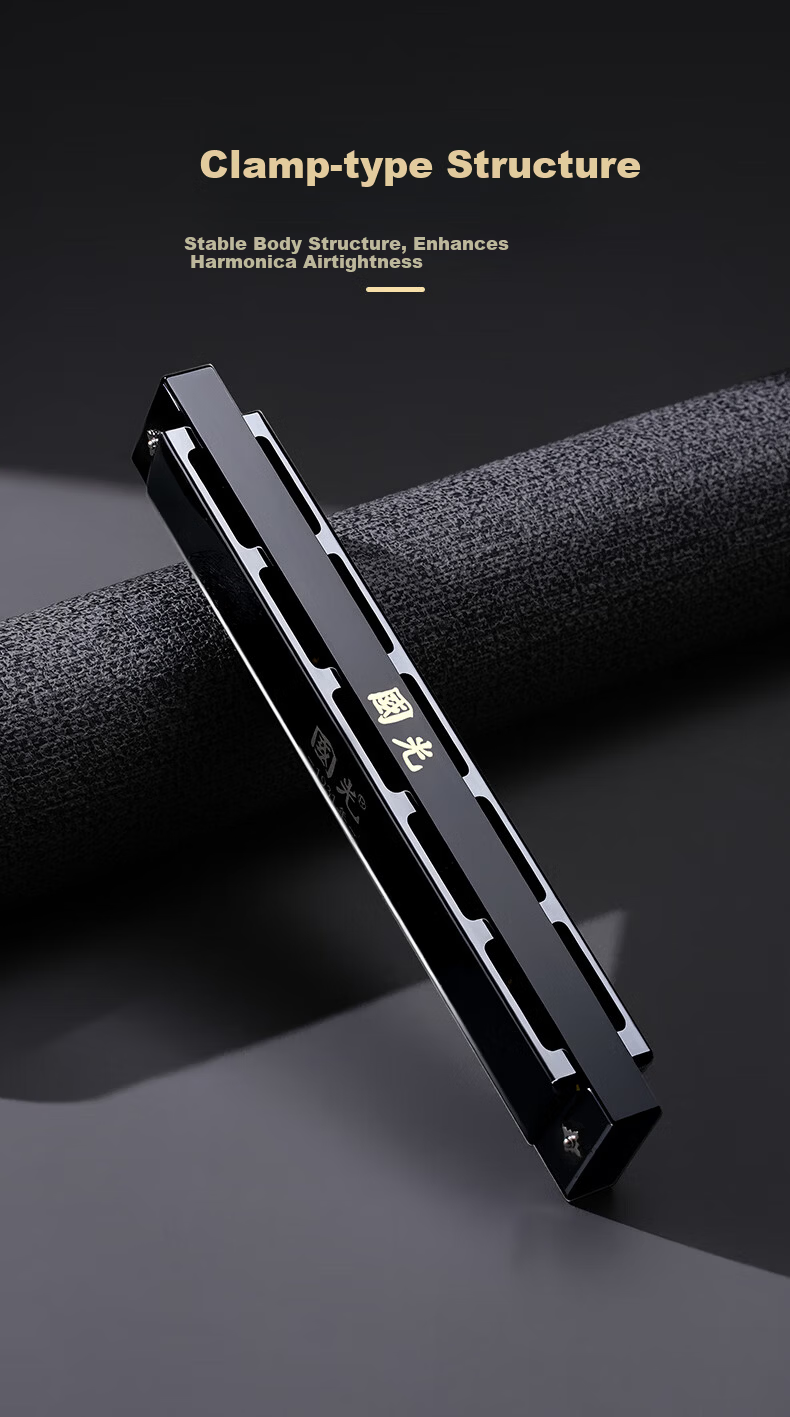 Guoguang 24-Hole Beginner Entry-Level Diatonic Harmonica C Key (Athens Black) Gift Box Edition 4