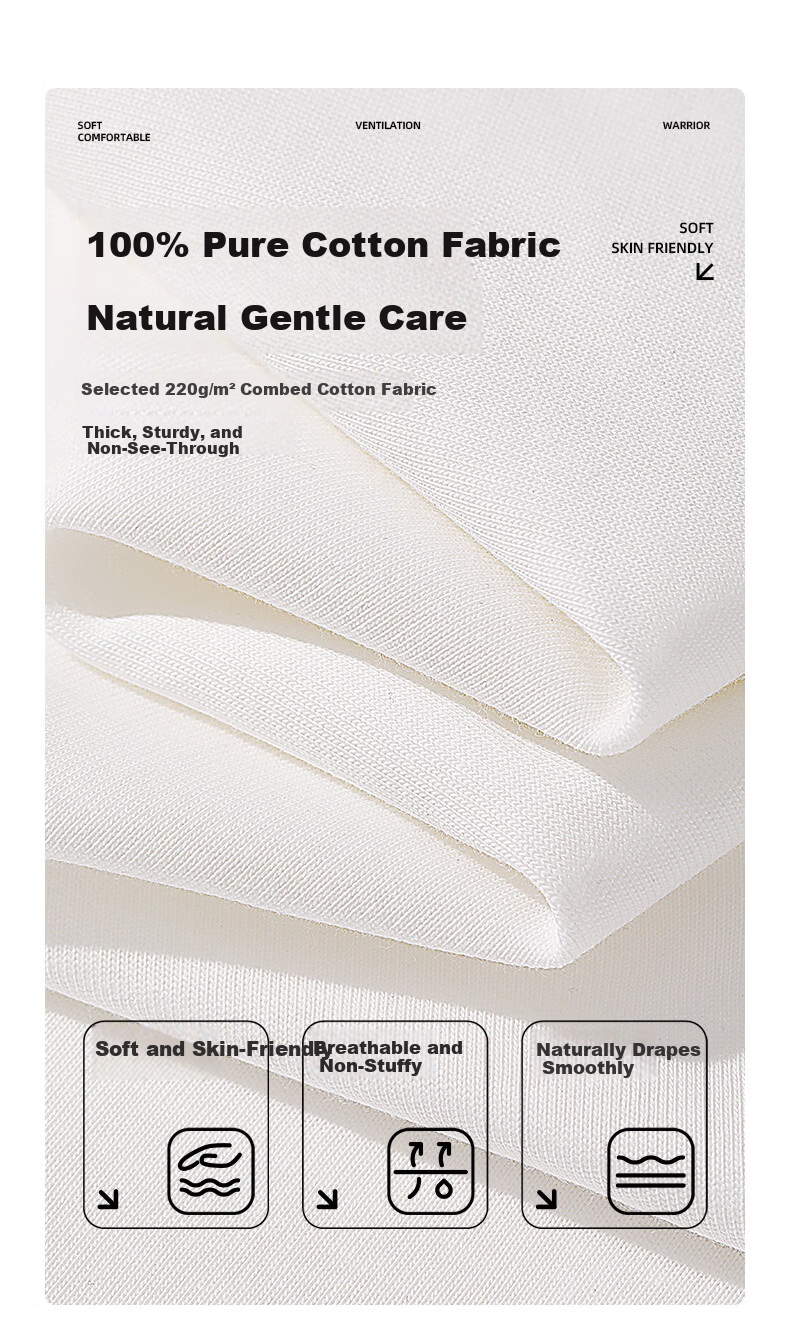 Warrior Pure Cotton 220g T-Shirt, Men's Short Sleeve, Summer 2026 Heavyweight Xinjiang Cotton, Paper Airplane Print Top, Men's Half Sleeve A 11