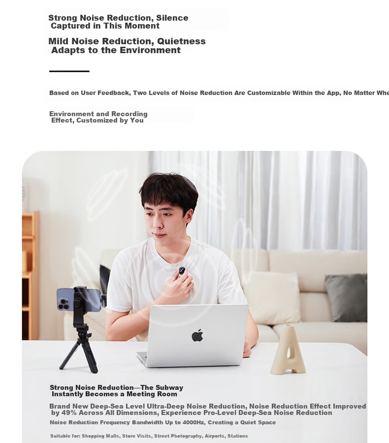 Godox Cube Wireless Lavalier Microphone, Outdoor Interview Vlog Live Streaming Recording Noise Reduction Sound Card, Mini Button Microphone [One-To Type-C Version] 14