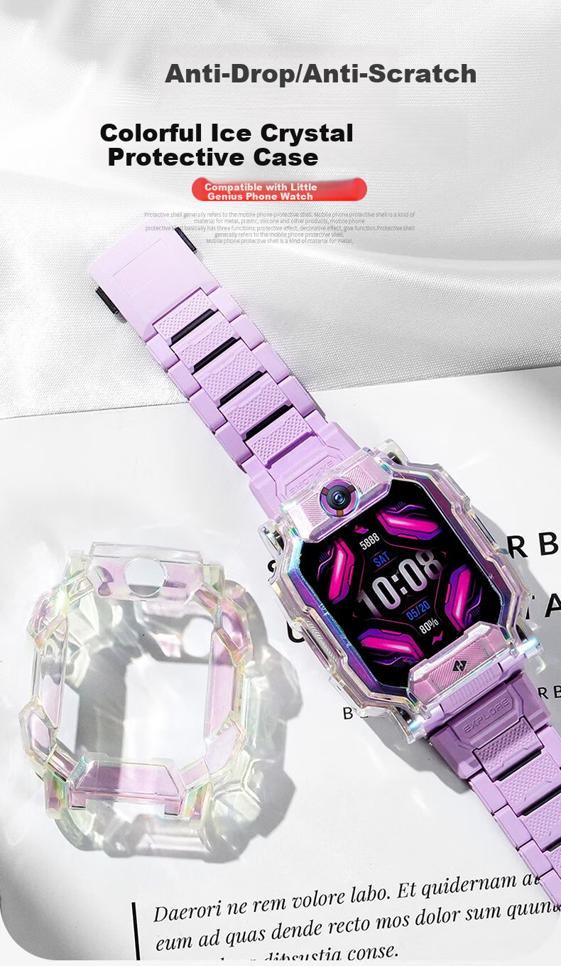LANGLING New Colorful Protective Case for Xiaotiancai Z11 Kids Phone Watch, Full-Cover Shockproof Slim TPU Case for Boys and Girls 1