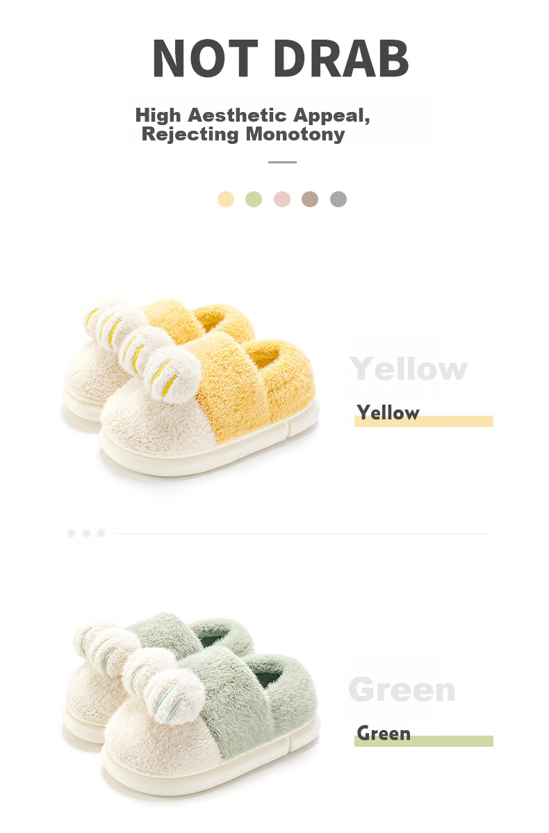 Runrou Women's Cotton Slippers with Heel Cover Autumn Winter 2025 New Maternity Indoor Furry Warm Plush Cotton Shoes 10