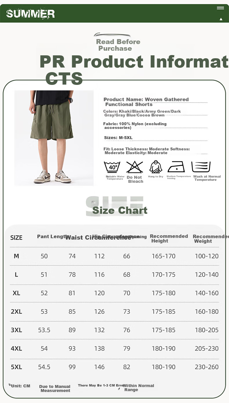 Warrior Shorts for Men, Summer American-Style Cargo Straight-Leg Five-Point Pants, Trendy Sports Casual Mid-Length Trousers, Dark Gray, L 2