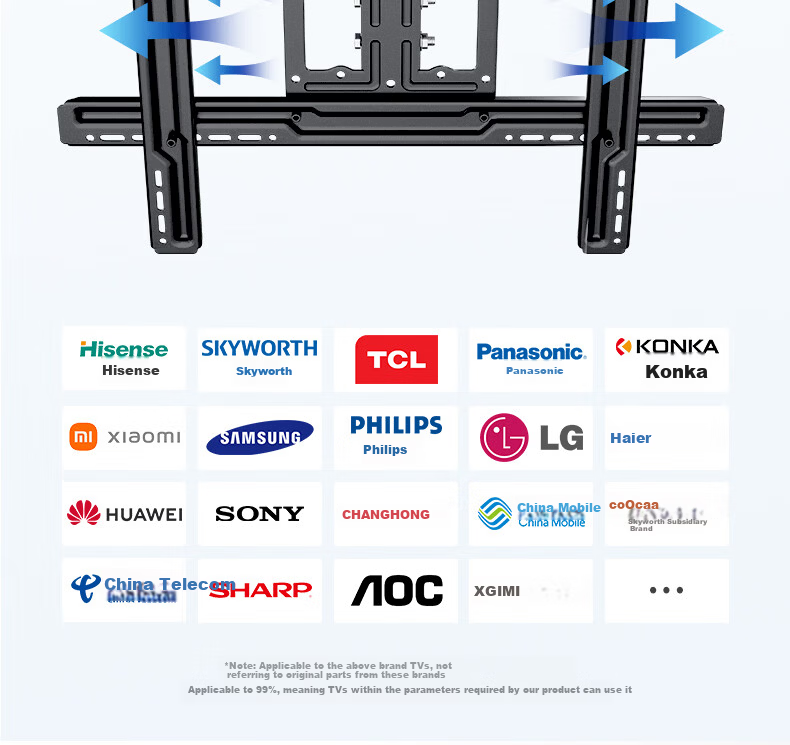 Dongpuli 2.5m 32-75 Inch TV Ceiling Mount Bracket Rotatable Adjustable Multifunctional LCD Monitor Surveillance Pole Wall Mount 16