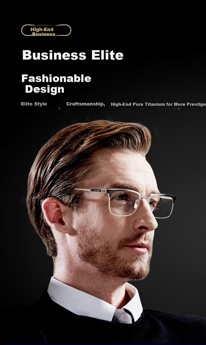 ARNO FOCUS ON YOUR EYES Blue Light Blocking Presbyopia Glasses Men Pure Titanium HD Authentic Portable Elderly Eyewear E204J 300 Degree 3