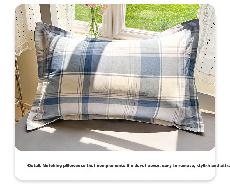 Grace 10A Antibacterial Skin-Friendly 3-Piece Bedding Set 0.9/1.2m Bed Sheet Pillowcase Duvet Cover 150x200cm 12