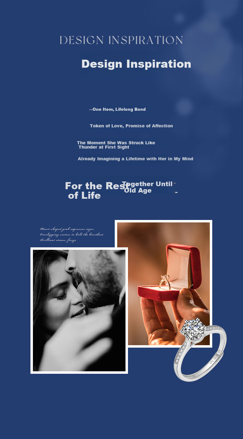 GLTEN 1 Carat Moissanite Diamond Silver Ring Women's Wedding Engagement Ring Birthday Gift for Girlfriend Wife 2