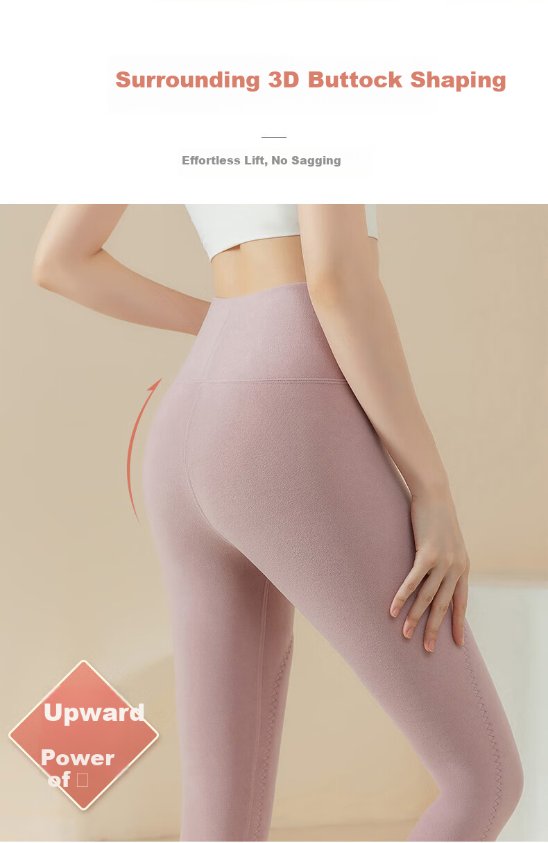 LangSha Women's Thermal Fleece Lined Winter Pants Thickened Down Silk Knee Protection Cotton Wool Plus Size Lambswool High Waist Long Johns 13