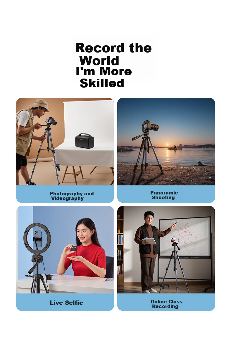 Lingchen Tripod Camera Stand DSLR Mirrorless Sony Canon Phone Live Streaming Photography Tripod Outdoor Portable 3D Pan Head Professional Stable Anti-Shake Stand 1.8m 1