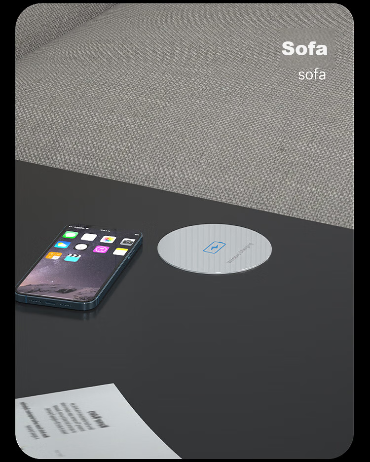 Comfort Office Desktop Embedded Wireless Charger Built-in Hidden Magnetic Wireless Charging Compatible with Apple Huawei Phones 15W Fast Wireless Charging 10