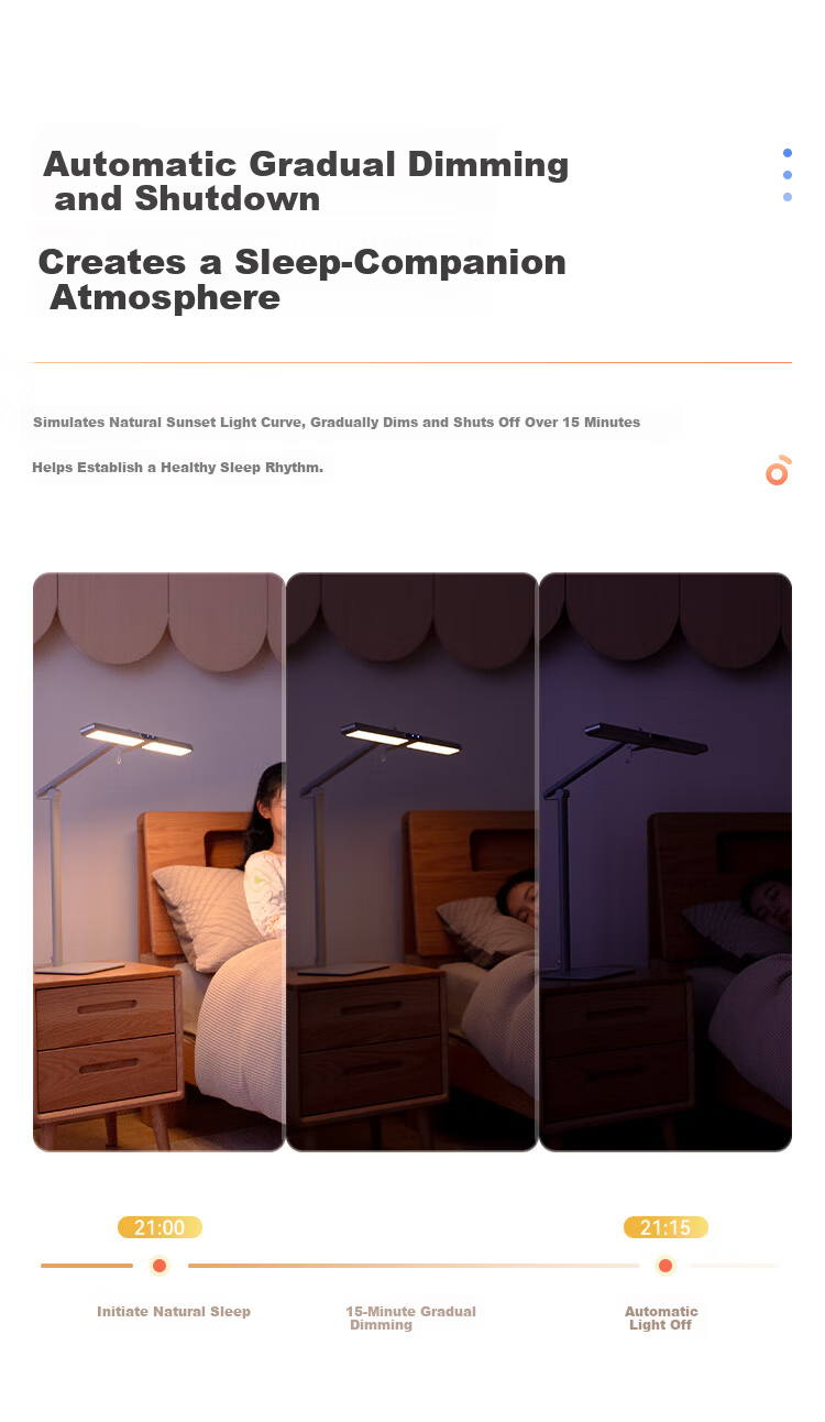 Haishibao National AA Grade Children's Eye Protection Lamp Student Study Anti-Blue Light Anti-Myopia Full Spectrum Dormitory Desk Lamp L3 23