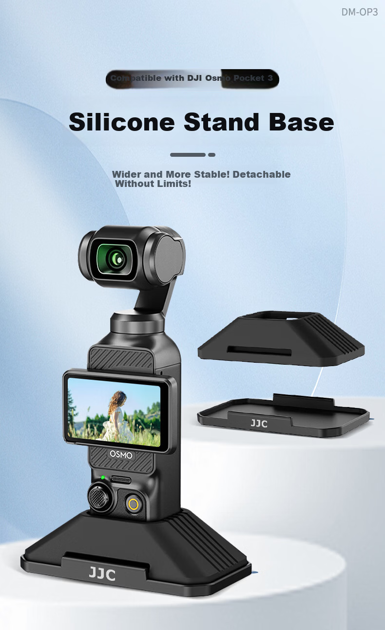JJC Compatible Silicone Base for DJI Pocket 4, Protective Case for DJI Pocket 3 Action Camera, Fixed Charging Stand, Car And Desktop Accessory 1