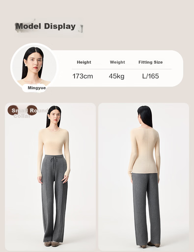 PurCotton Guo Jingjing Recommended Seamless Zero-Feel 100% Long-Staple Cotton Anti-Static Soft Cotton Sweater 30