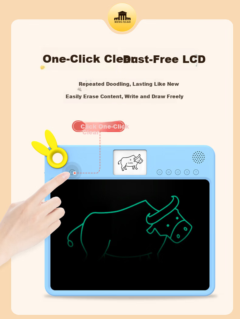 Mingxiaotang Smart Early Education Machine Children's Reading Story Toy Boys Girls Children's Day Gift R7s Blue Coverage 0-10 Years 10