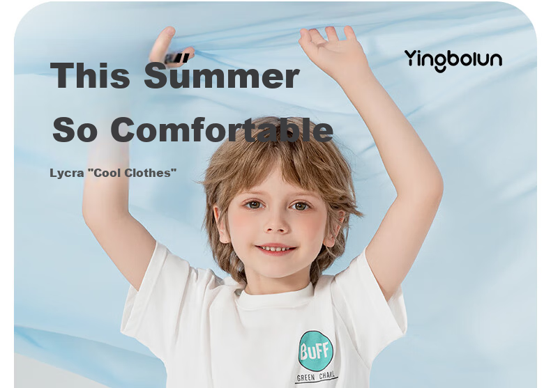 Yingbolun Boys' Summer Thin Short Sleeve Pajama Set for Older Boys 20791 White Blue Size 130 1