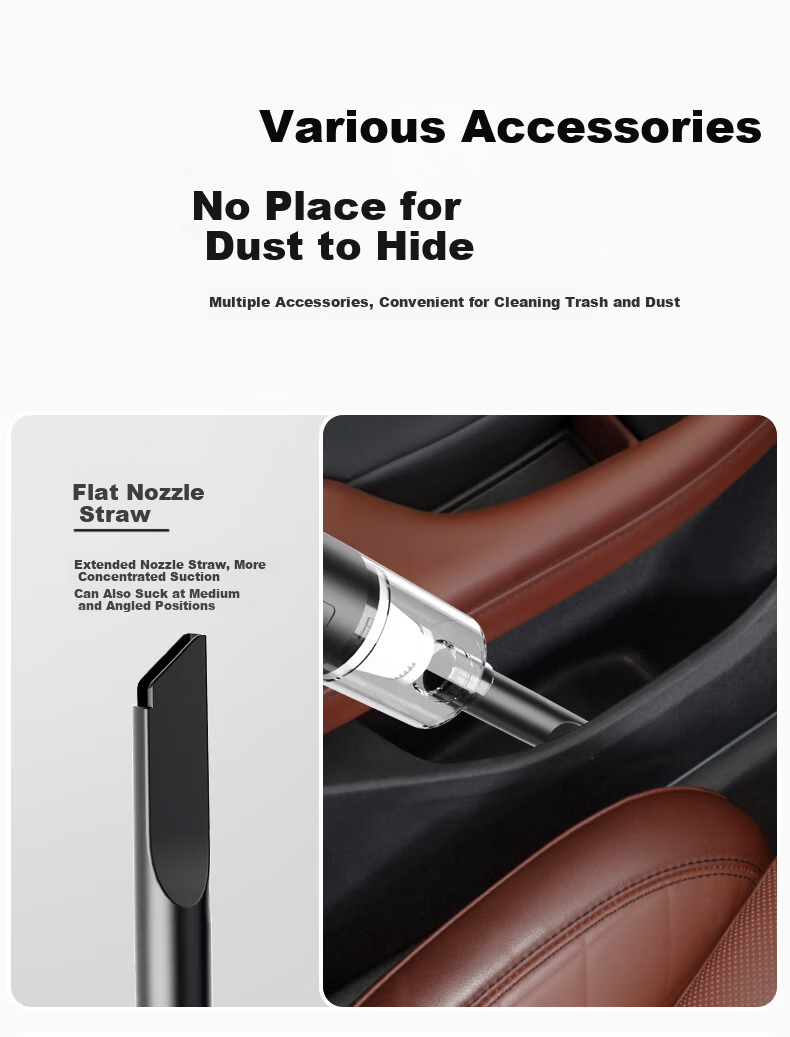 YOMO Car Vacuum Cleaner High Power Wireless Handheld Portable Small Car Home Vacuum F6001 12
