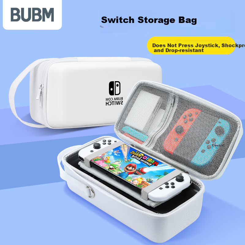 Biyoumei Switch Storage Bag NS Game Protective Case OLED Large Capacity Lite Charging Dock Handle Card with Joystick Caps
