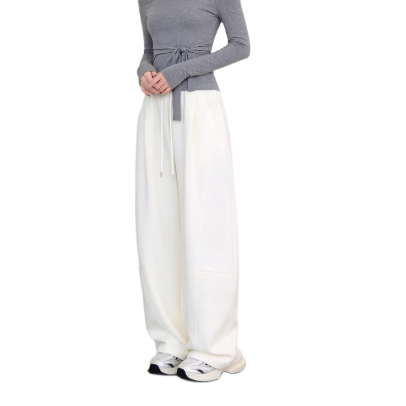 Xiangyi Lover 26th Anniversary New Curved Blade Wide-Leg Pants Slim Fit High-Waist Casual Spring Women's Sweatpants for Petite