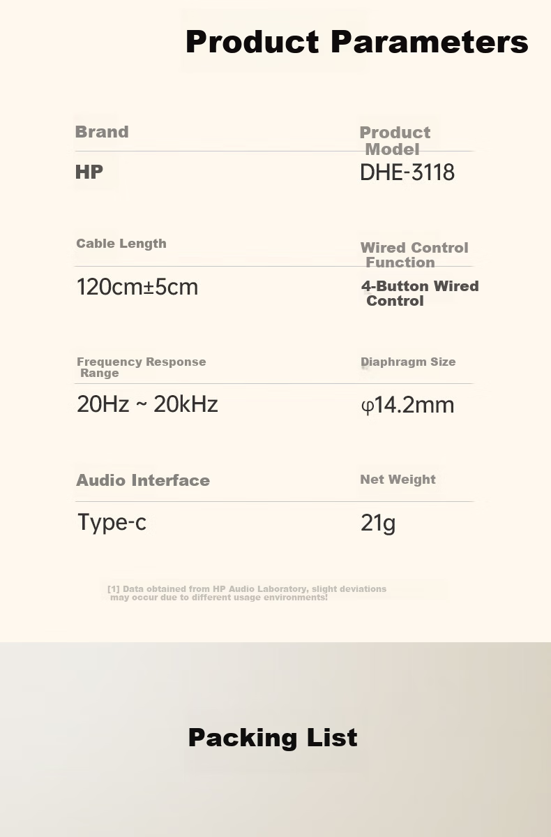 HP Wired Karaoke Headphones with Noise-Cancelling Microphone, Built-in Ear Return, Mobile Phone Wired Control, Recording Live Streaming Singing Sound Card Headset Type-C Milk Tea Color 18