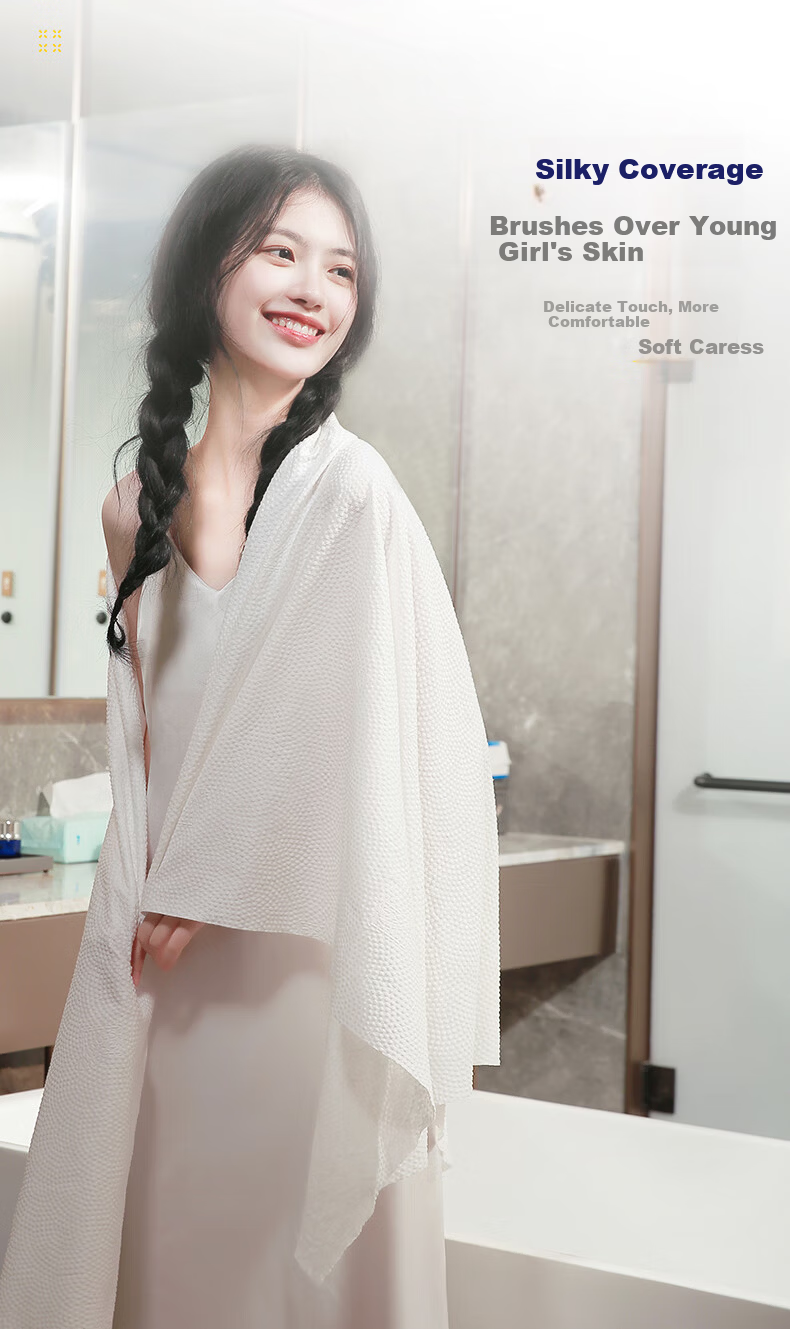ITO Disposable Thickened Large Bath Towels 3 Pieces and 6 Face Towels Dry and Wet Dual-Use Outdoor Hotel Travel Set 7