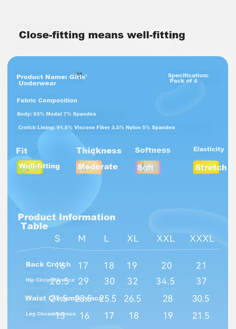 Mianqixiong Boys' Modal Underwear Children's Shorts Ice Silk Boxer Briefs Summer Thin 4-Pack G086-XXL 12