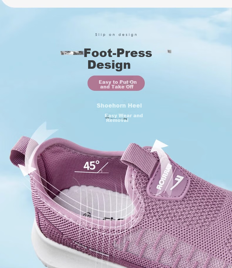 Warrior Women's Slip-On Soft Sole Sports Old Beijing Cloth Shoes 0603 Light Purple Size 38 8