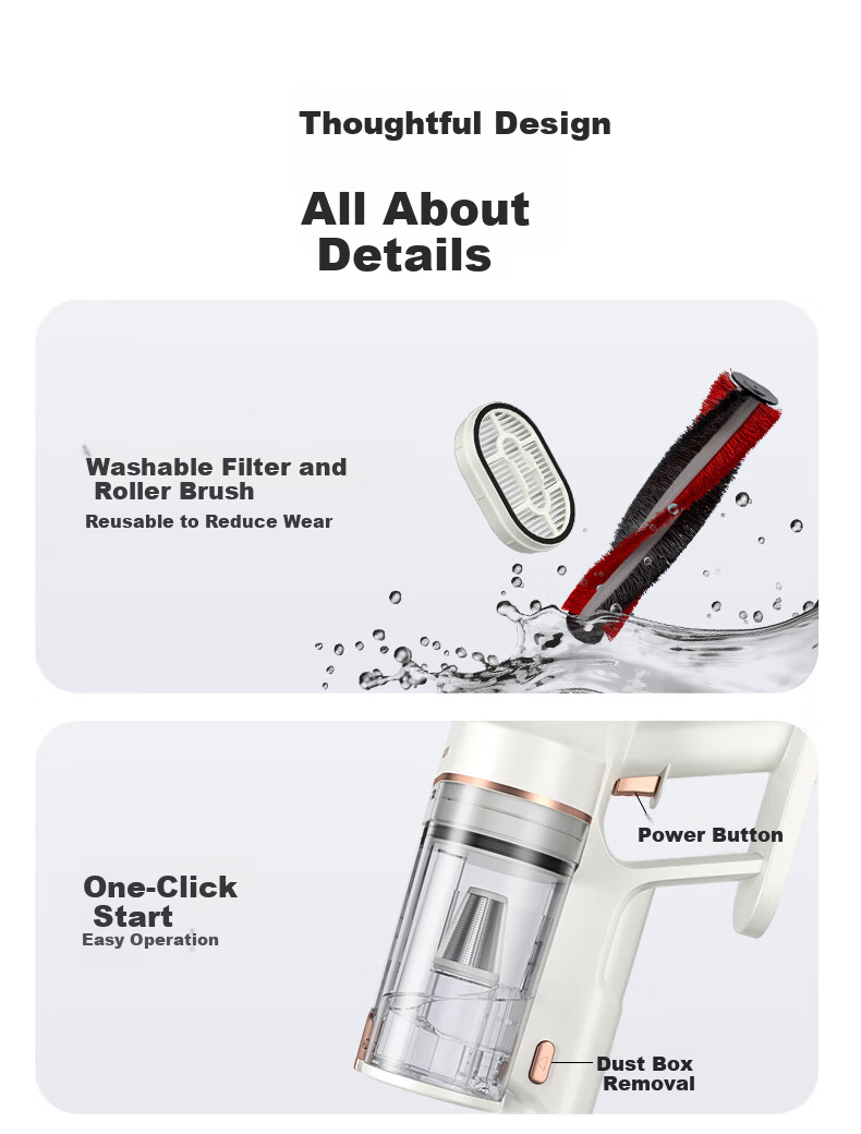 AUX Home Vacuum Cleaner High Suction Power High Power Compact Wired Handheld Vacuum Mop Combo AXC-22AV10B Standard Edition 22
