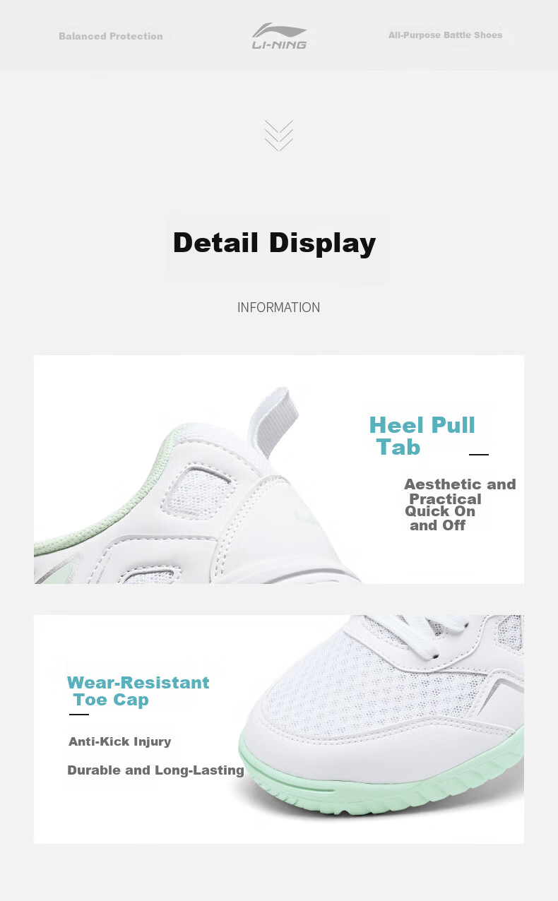 LI-NING Professional Table Tennis Shoes Eagle Eye 2.0 Unisex Competition Non-Slip Breathable Table Tennis Sports Shoes 7