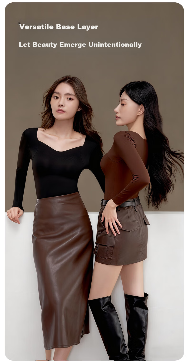 Herbal Original Color Padded Thermal Underwear for Women Autumn Top and Bottom Camellia Essential Oil Base Layer Seamless Spring 2026 New Edition 11
