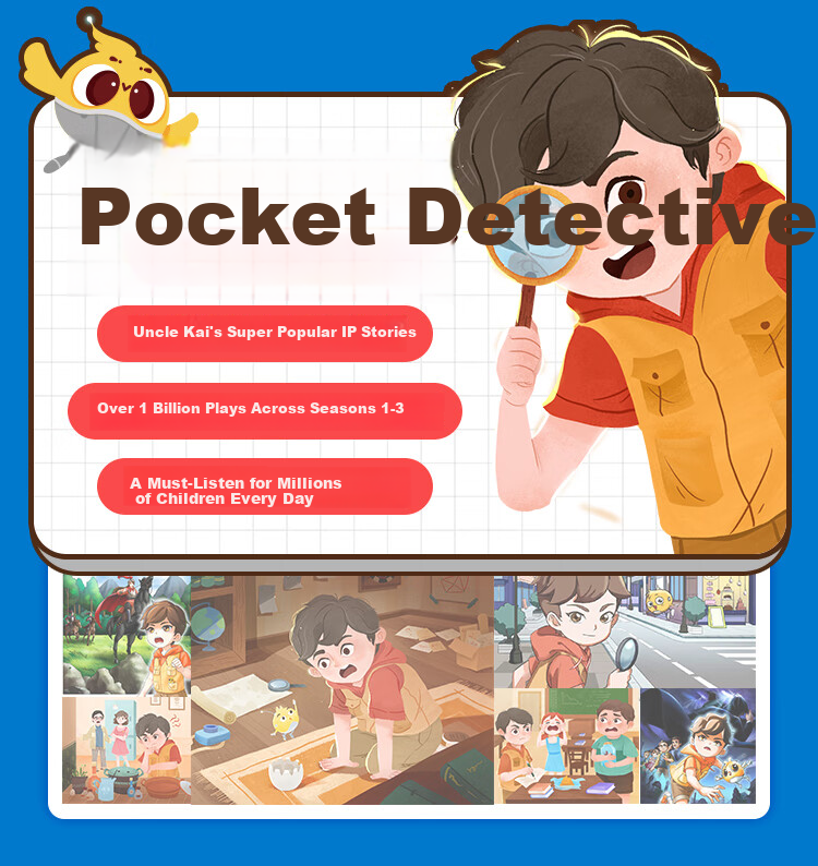 Kaishu Storytelling Pocket Detective 1-3 Collection Jifeifei Early Education Machine Children's Enlightenment Educational Toy Birthday Gift for Boys and Girls 3
