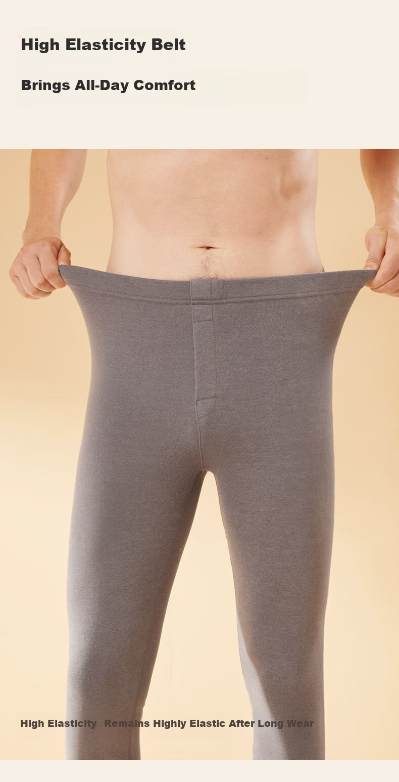 FIRS Cashmere Down Silk Thermal Autumn Pants Men 2025 New Thickened Fleece Seamless Thermal Leggings 7
