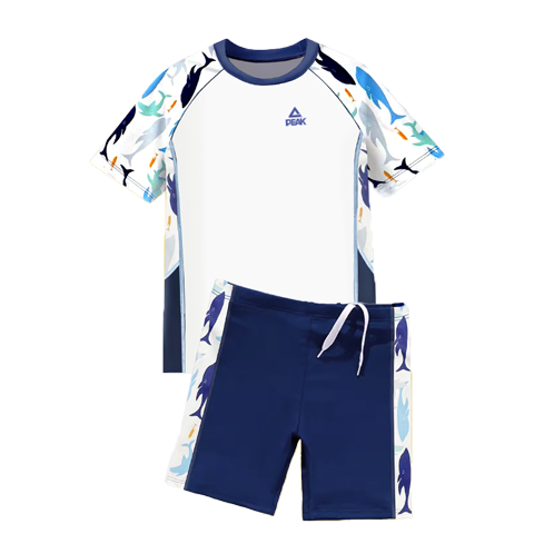 PEAK Children's Swimwear for Boys, Big Kids' Two-Piece Swimsuit Set with Top And Bottom