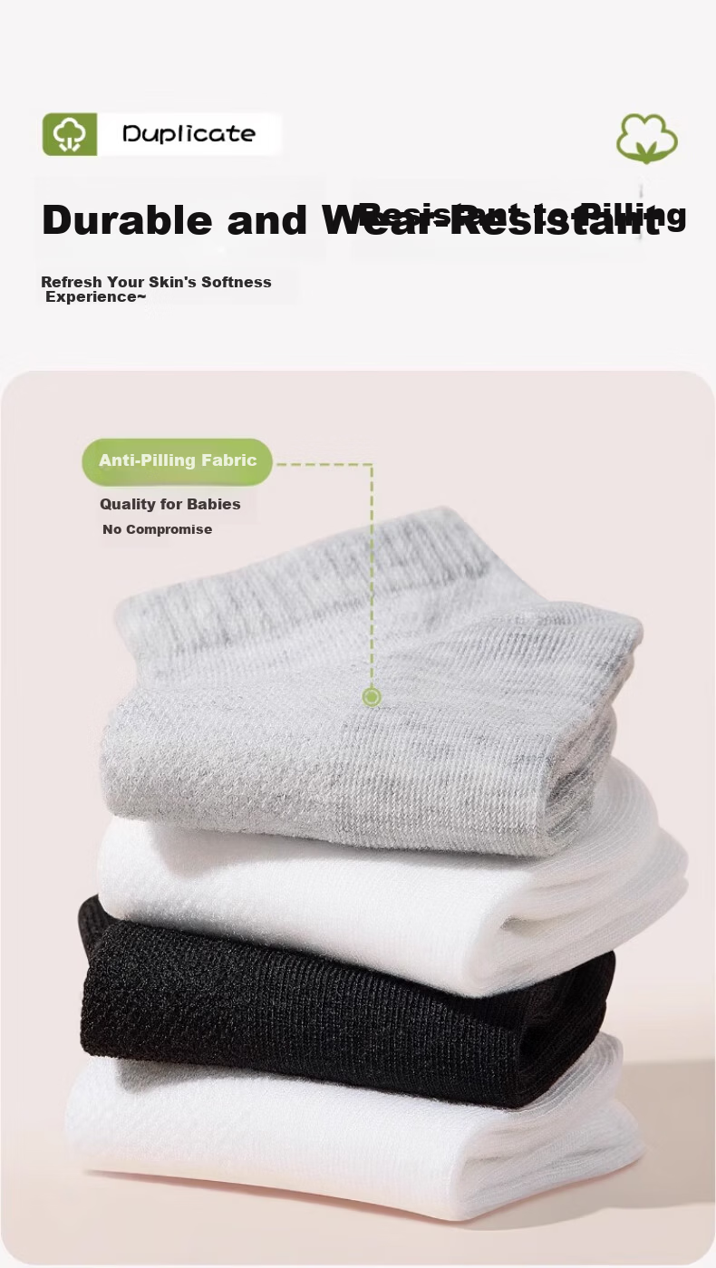BADIGAO Disposable Children's Socks Portable No-Wash Daily Use Travel Military Training Breathable Odor-Resistant Mid-Length Baby Socks 5