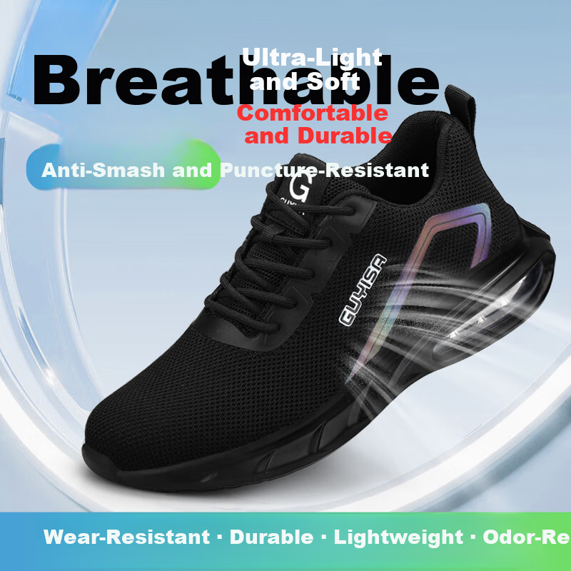 Weierdun Insulated Work Safety Shoes for Men Breathable Anti-Smash Anti-Puncture Soft Sole Lightweight Electrician 10KV Work Safety Shoes 1137EH Size 43