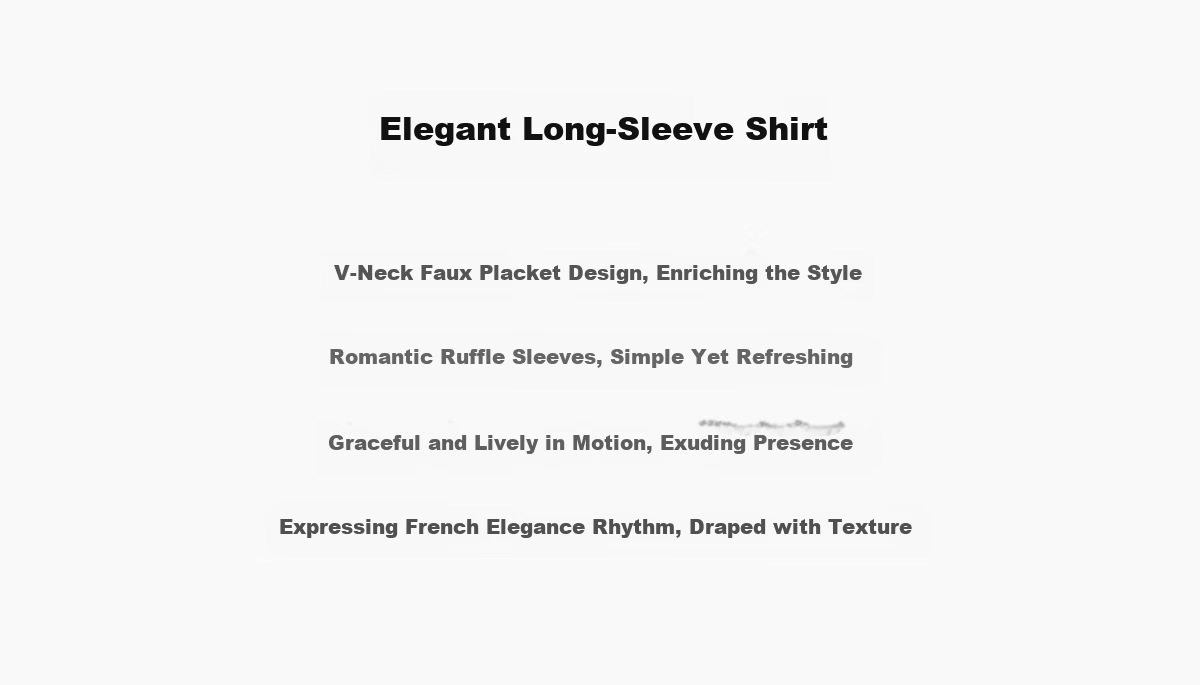 YUZHAOLIN V-Neck Faux Placket Romantic Ruffle Sleeve Long Sleeve Shirt Fashion Casual Work Blouse Y51S015 3