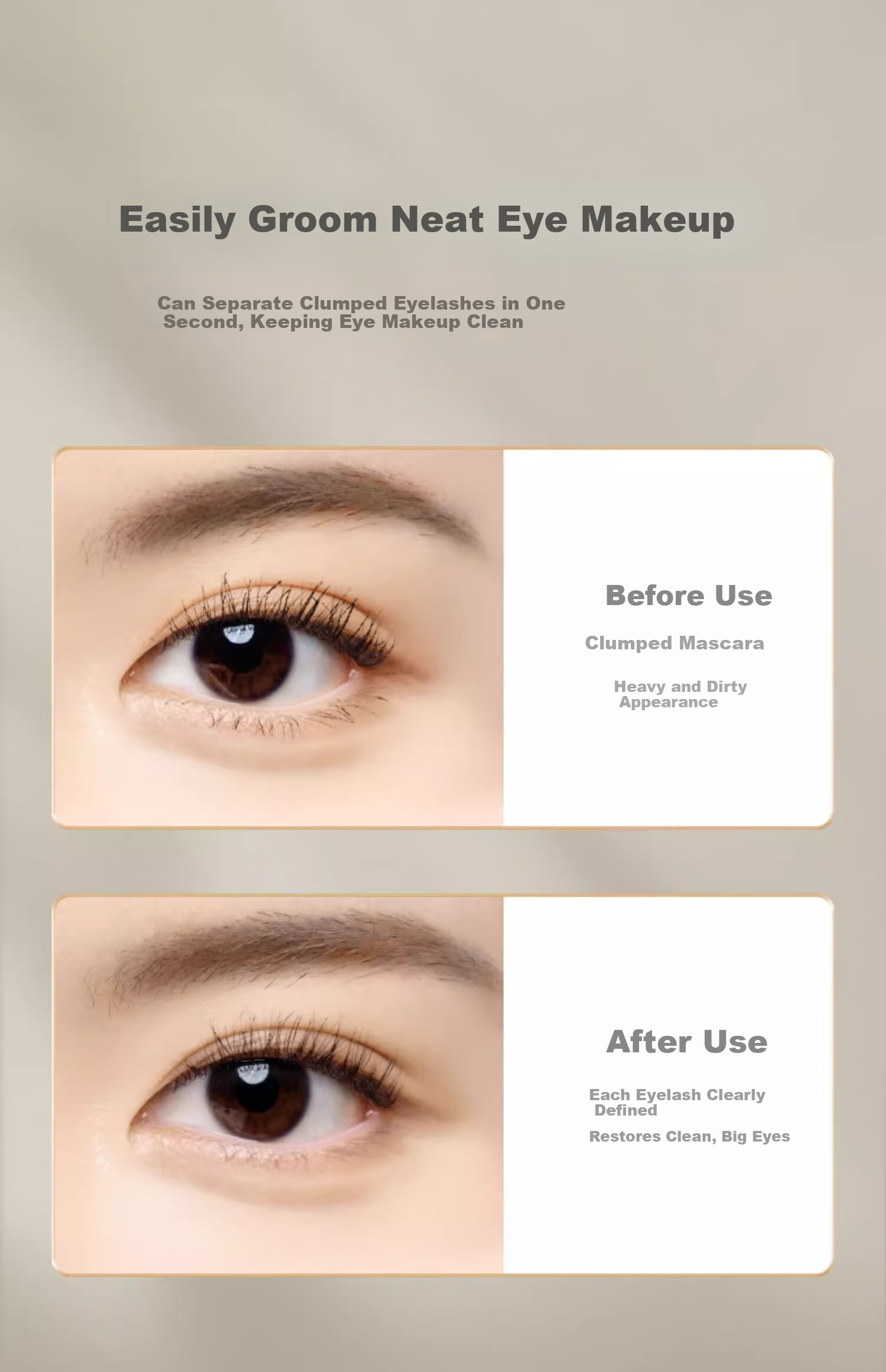 Rownyeon Steel Needle Eyelash Comb Fine Tooth Segmented Fly Leg Remover Eyebrow Comb Lower Eyelash Brush Eyebrow Grooming Brush 3