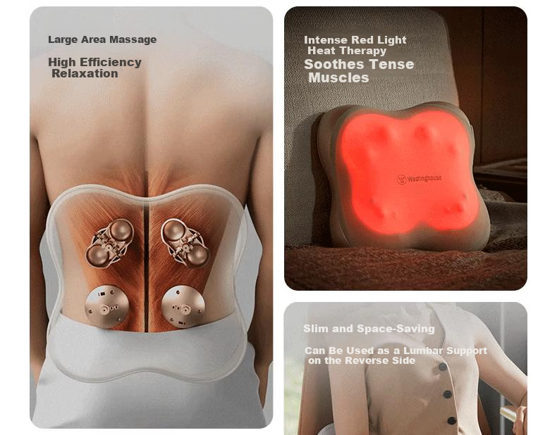 Westinghouse American Westinghouse [Mid-Autumn Festival Gift] BX6-C Waist Massager Shoulder Neck Lumbar Back Massage Device Massage Cushion Office Full Body Pillow for Elders 12