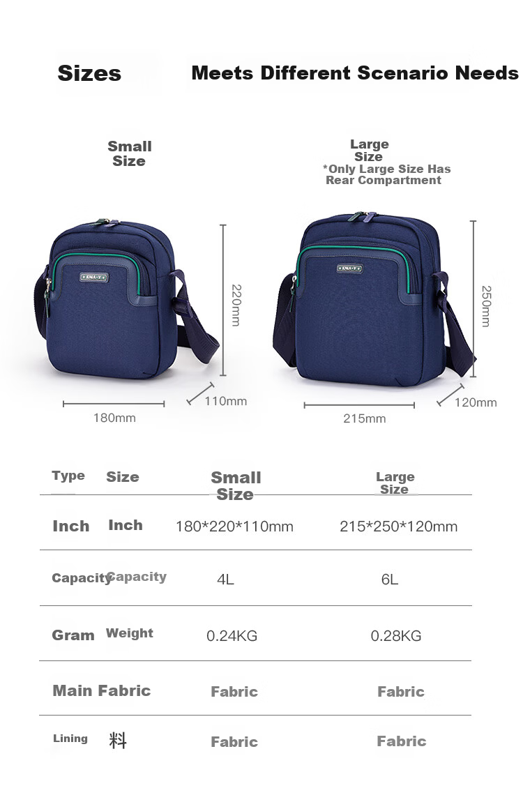KALA·Y Casual Shoulder Bag, Crossbody Bag, Women's Travel Outdoor Bag CX4034 4