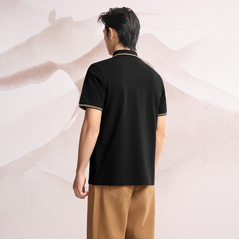 HLA Hailan Home Men's Polo Shirt 2026 New Year Dunhuang Cool Short Sleeve Summer