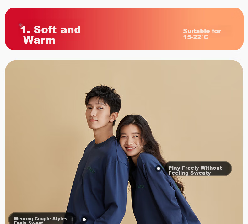 Autumndeer Ultra Soft Pure Cotton Antibacterial Pajamas Women Autumn Long Sleeve Couples Men's Homewear Set Dark Navy Blue Men 2XL 5
