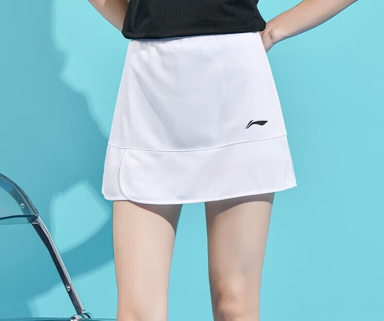 LI-NING Classic Series Women's Quick-Dry Breathable Antibacterial Sports Badminton Skirt with Anti-Exposure A-Line Design 16