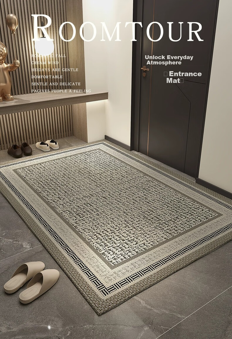 JEPPE Silk Loop Entrance Door Mat, Large Entrance Mat for Kitchen And Bathroom, Cuttable Non-Slip Mat, Entrance Carpet 1