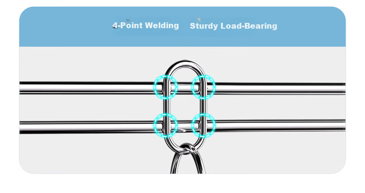 Meiliya Stainless Steel Round 16-Clips Sock Hanger Windproof Laundry Rack for Home Underwear Drying 6