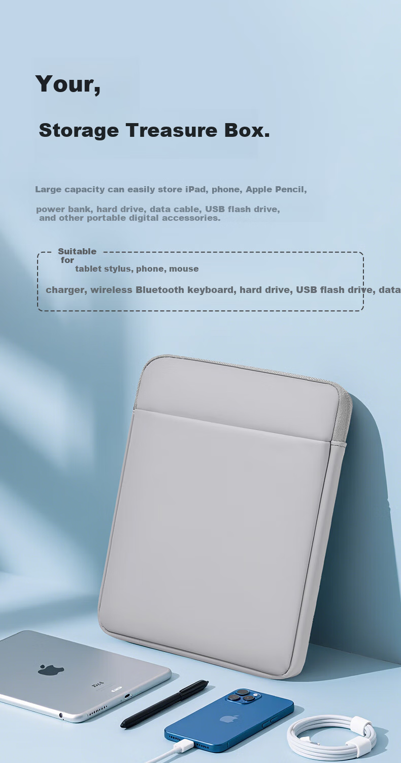 DiYi Workshop E-Book Storage Bag Compatible with iPad Mini, Samsung Hanwang Clear6 Plus, Xiaomi Duokan E-Book Reader 8-Inch Laptop Sleeve Tablet Protective Case 2