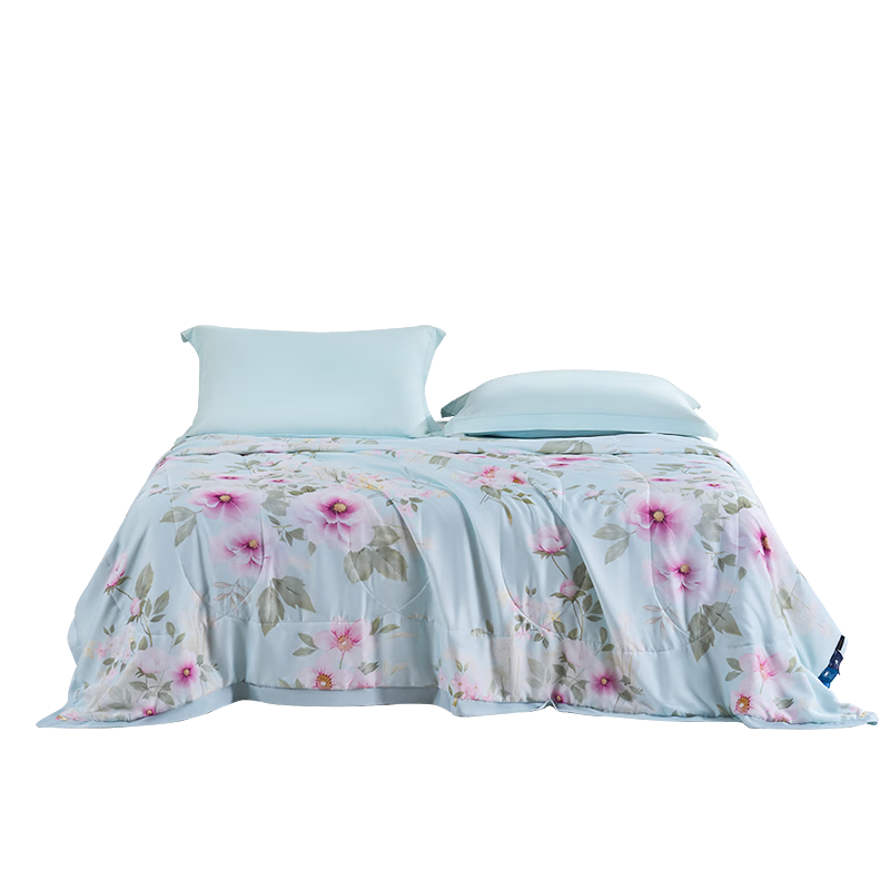 Fuanna 100% Mulberry Silk Quilt 60s Tencel Washed Summer Quilt Single/Double Air Conditioning Quilt 203x229cm Muyan