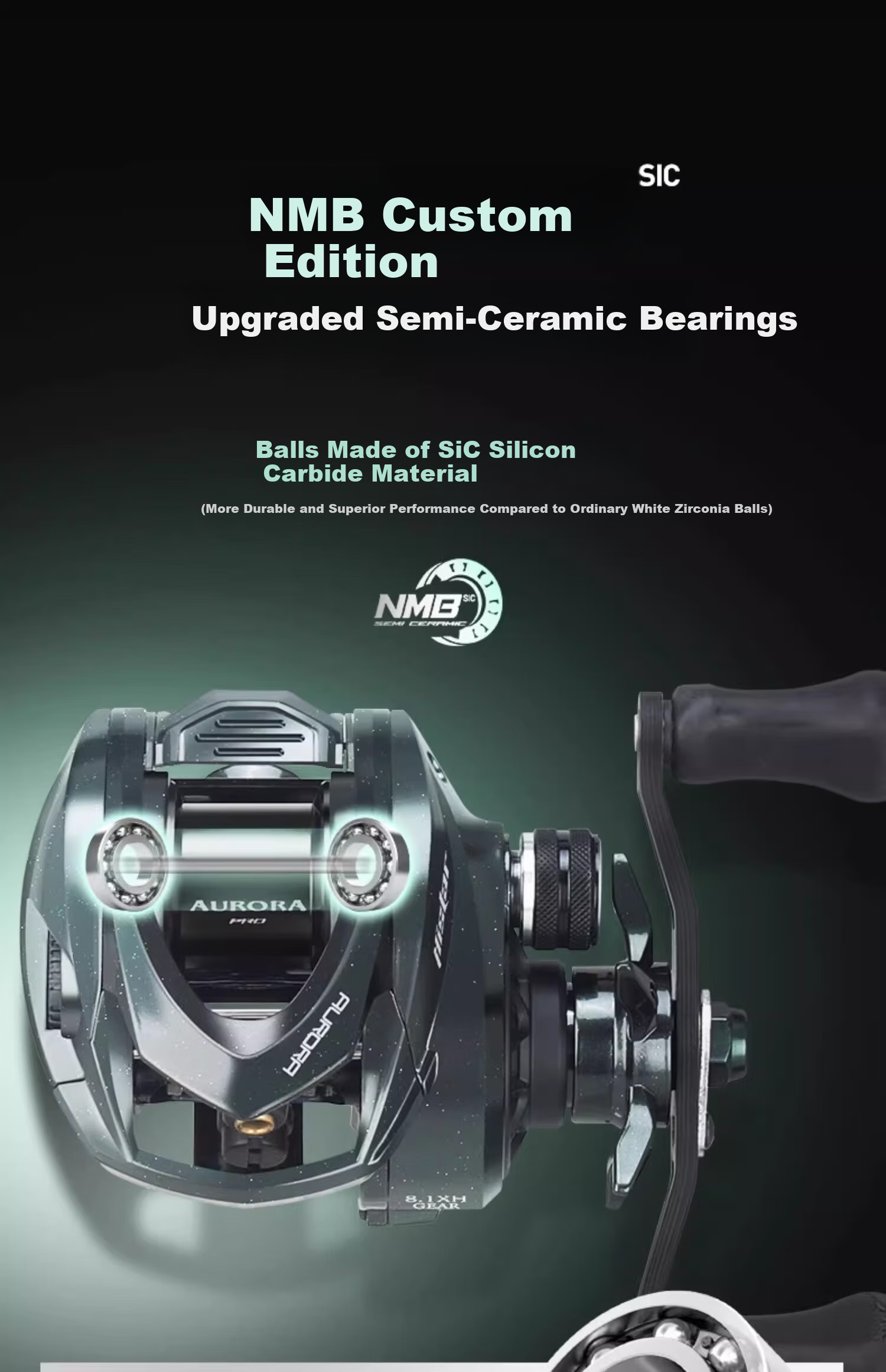 HISTAR Aurora Micro Air CF Water Drop Reel Left-Handed [Ceramic Bearings] 10