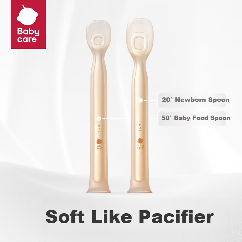 Babycare Baby Temperature-Sensing Anti-Scald Soft Spoon Newborn Feeding Spoon Children's Tableware Baby Food Spoon 2-Pack - Sea Mist Blue Lunch Box