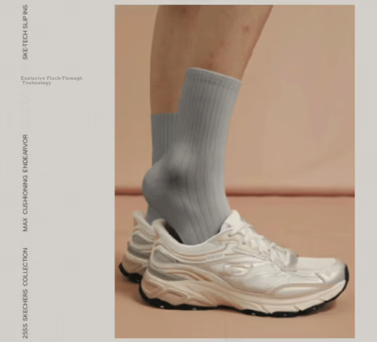 Skechers Silver Wing Women's Dad Shoes Casual Fashion Comfortable Height Increasing Sneakers 150711 7