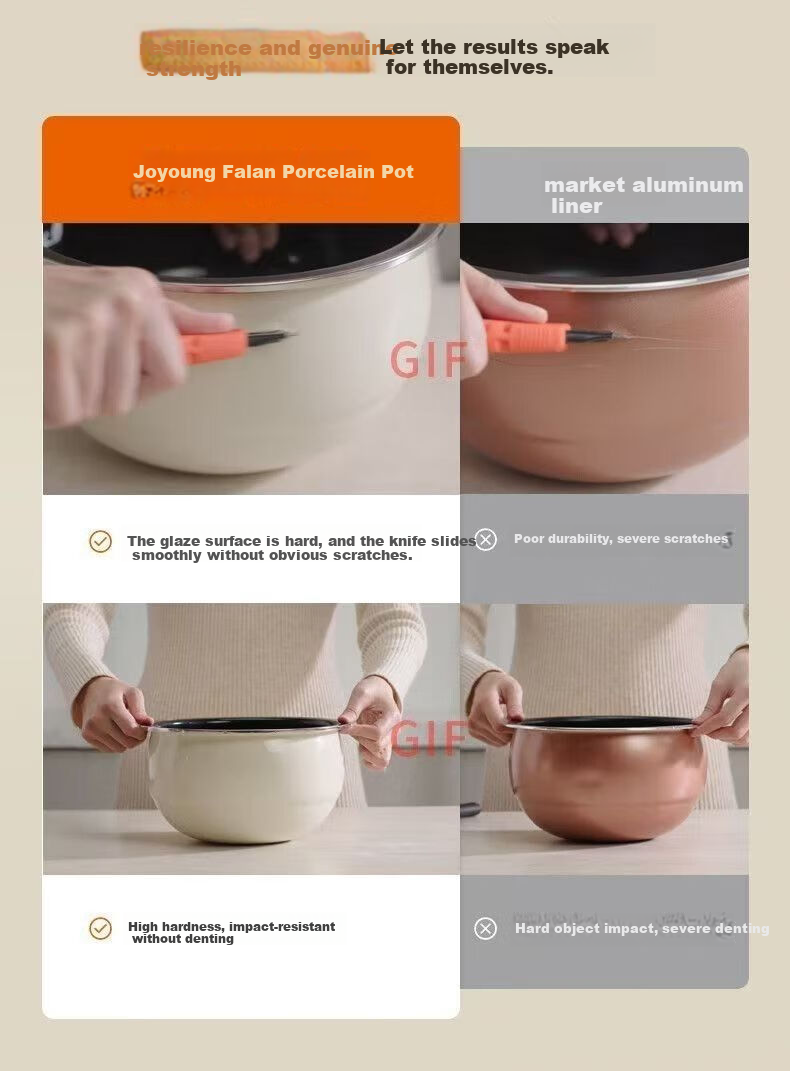 Joyoung ZMD Peace of Mind Series 0-Fluoride Enamel Ceramic Pot Rice Cooker 4A Grade Rice IH Induction Heating Multifunctional Smart Reservation 4L F-40NF079 5