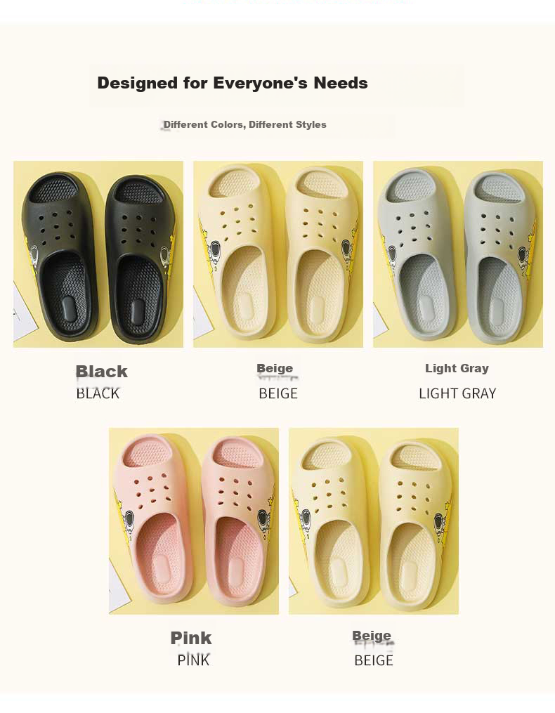 Huamei Jianbu Aerospace Unisex Lightweight Slippers Soft Sole Bathroom Indoor Outdoor Pink HM90781 Size 35-36 7