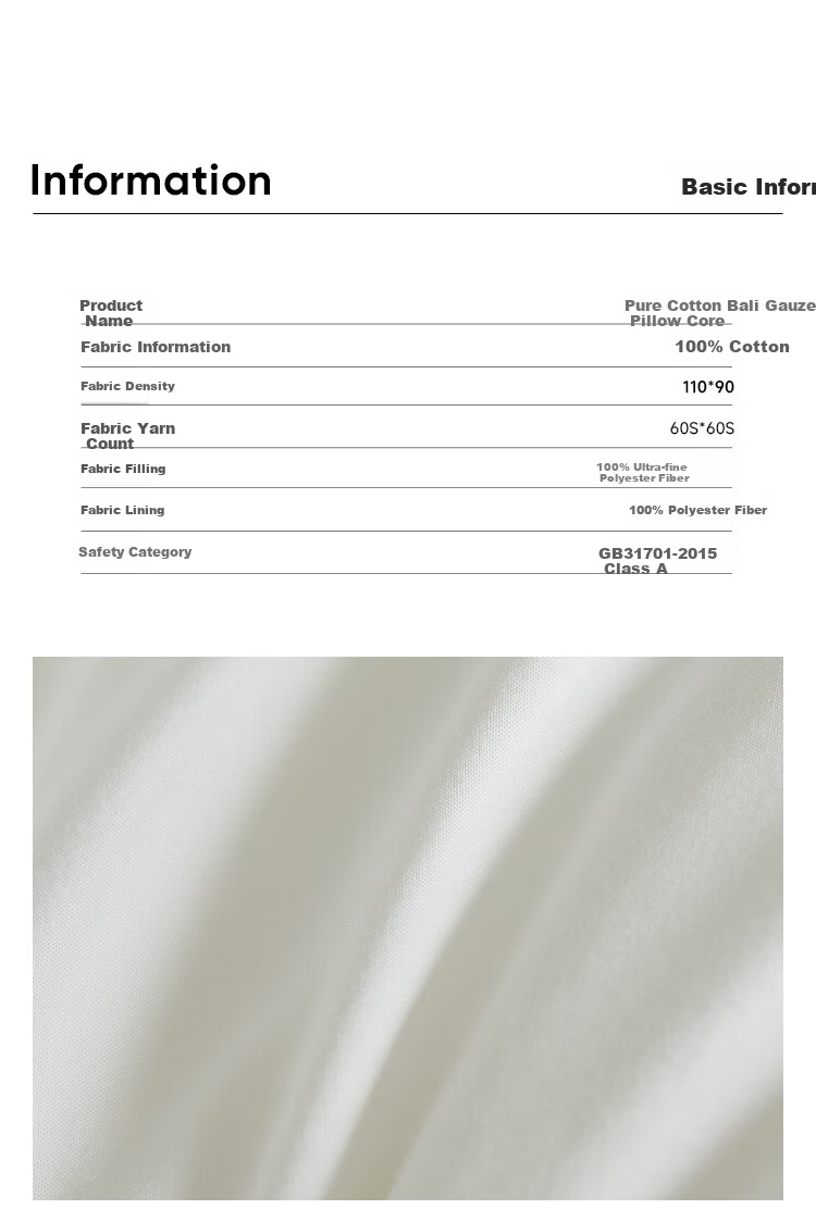MIDO HOUSE Pillow, Cervical Spine Support, Sleep Aid, All-Cotton, Antibacterial, Adult, All-Season Use, Pillow Core, Home Use, One Pair, High Pillow 3